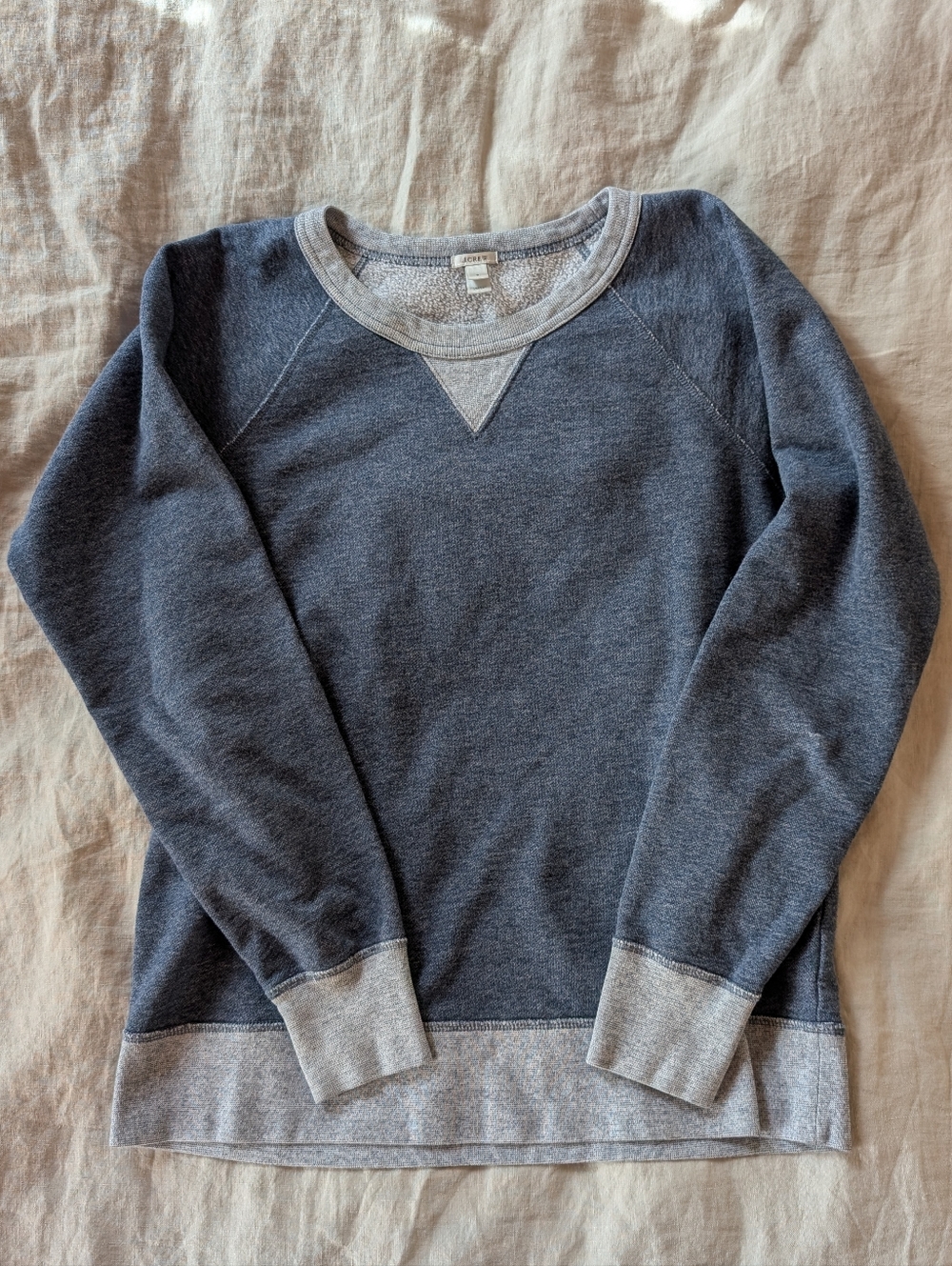 J. Crew Weekend Sweatshirt 100% Cotton Crewneck Sweatshirt Blue Gray Size Small